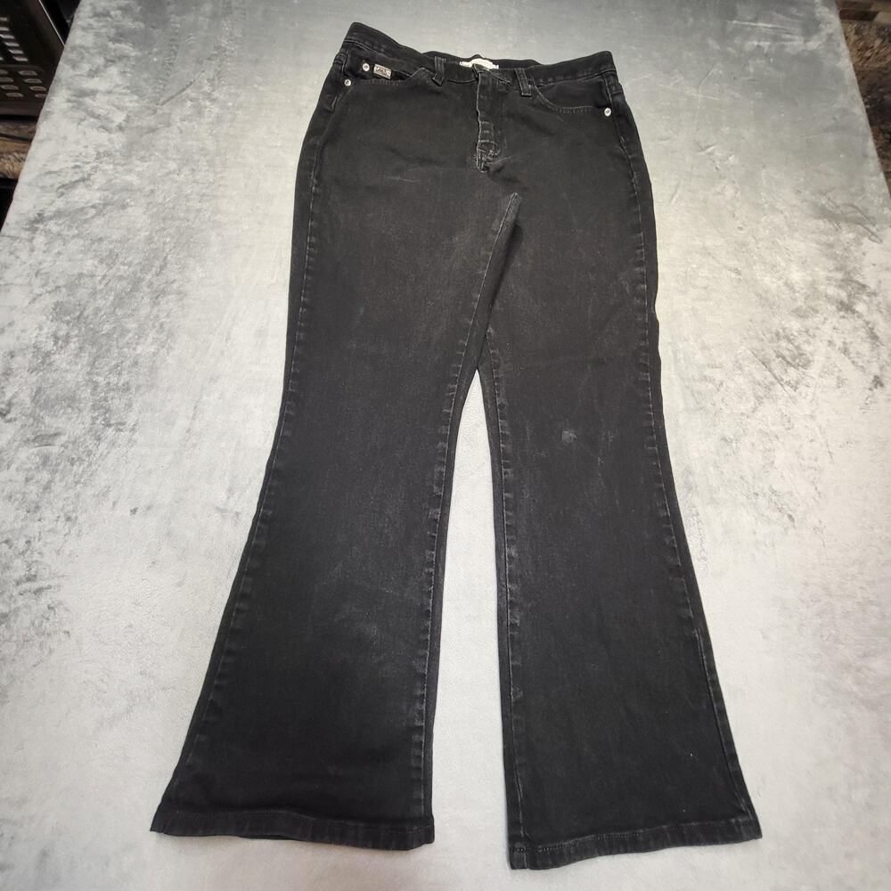 Lee Jeans Womens 10 Short Black Bootcut Relaxed Stretch Pockets Denim